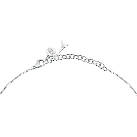 Collana con pendente Morellato in acciaio con zircone rosa MO.AIX33