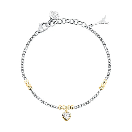Bracciale con pendente Morellato in acciaio con zircone bianco MO.AIX34