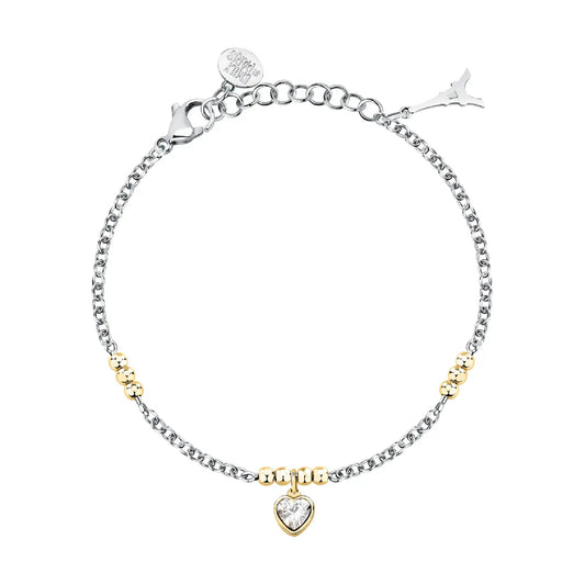 Bracciale con pendente Morellato in acciaio con zircone bianco MO.AIX34