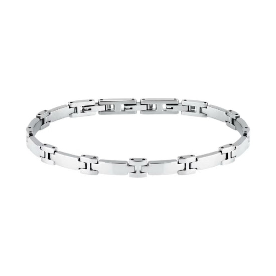 Bracciale da uomo Morellato in acciaio con maglie piatte Regolabile 18-21 cm