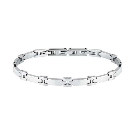 Bracciale da uomo Morellato in acciaio con maglie piatte Regolabile 18-21 cm