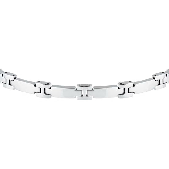 Bracciale da uomo Morellato in acciaio con maglie piatte Regolabile 18-21 cm