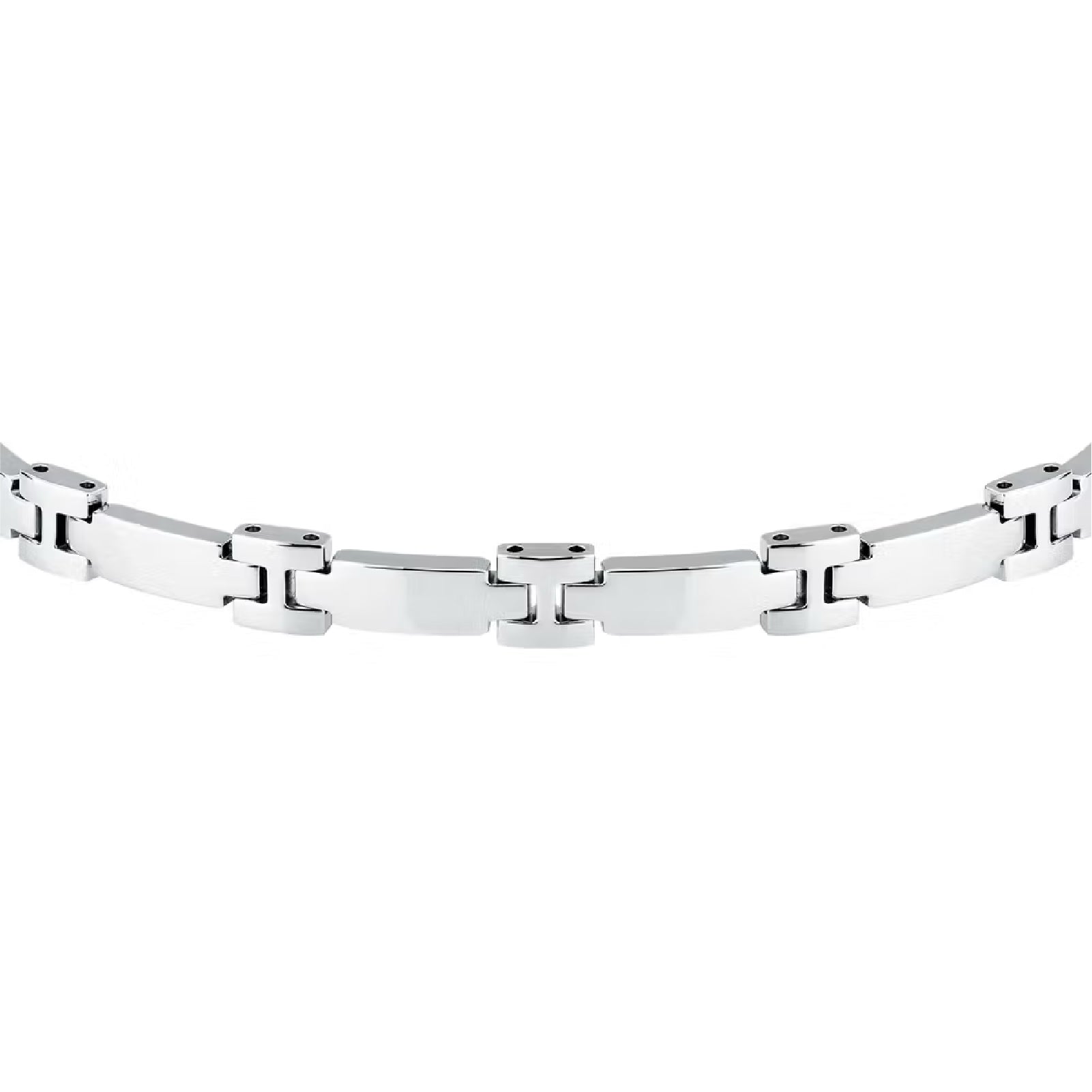 Bracciale da uomo Morellato in acciaio con maglie piatte Regolabile 18-21 cm