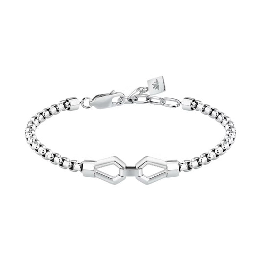 Bracciale uomo Morellato in acciaio con maglie lisce Regolabile 18-21 cm
