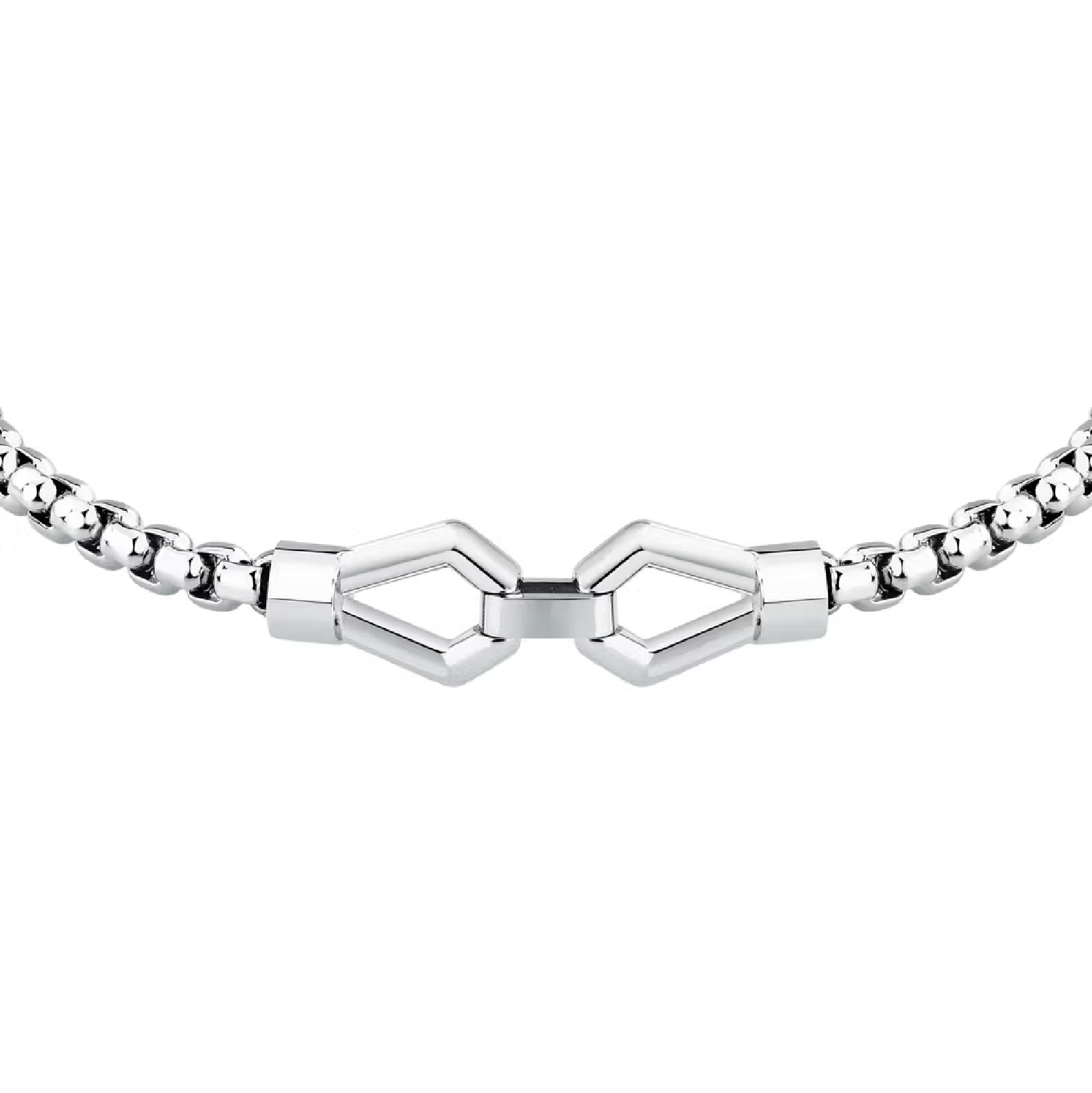 Bracciale uomo Morellato in acciaio con maglie lisce Regolabile 18-21 cm
