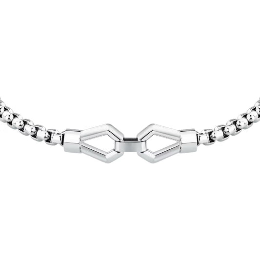 Bracciale uomo Morellato in acciaio con maglie lisce Regolabile 18-21 cm