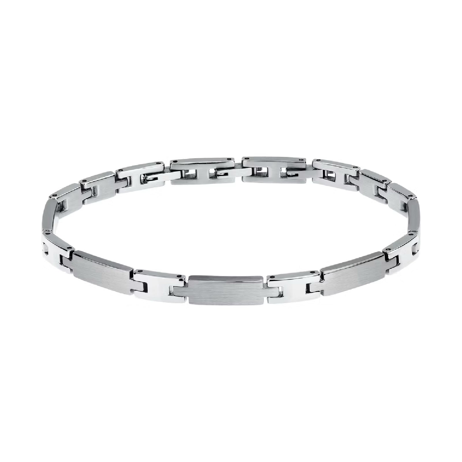 Bracciale da uomo Morellato in acciaio con maglie satinate Regolabile 18-21 cm