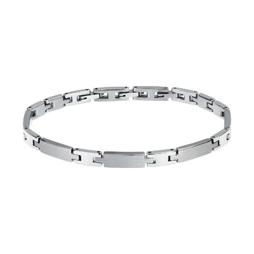 Bracciale da uomo Morellato in acciaio con maglie satinate Regolabile 18-21 cm