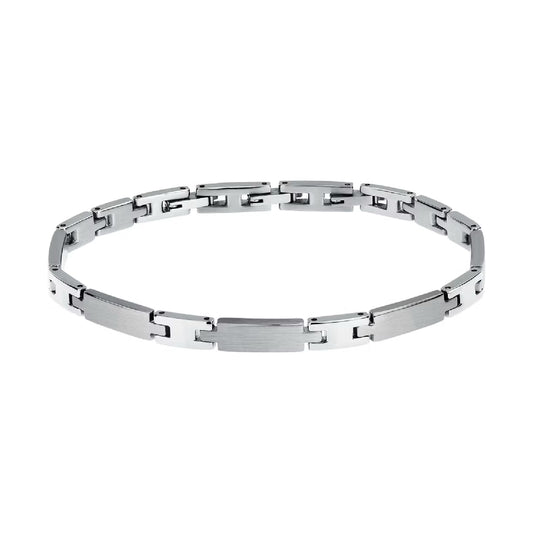 Bracciale da uomo Morellato in acciaio con maglie satinate Regolabile 18-21 cm