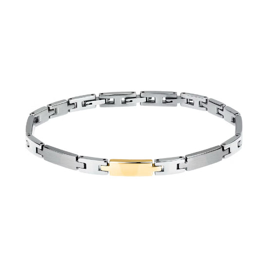 Bracciale da uomo Morellato in acciaio con maglia dorata Regolabile 18-21 cm
