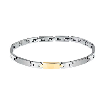 Bracciale da uomo Morellato in acciaio con maglia dorata Regolabile 18-21 cm