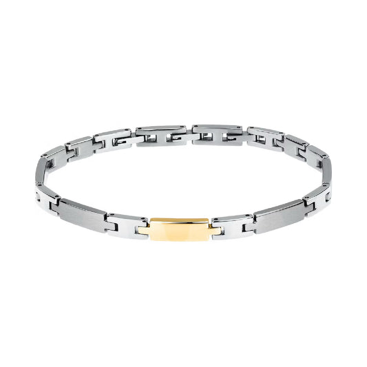 Bracciale da uomo Morellato in acciaio con maglia dorata Regolabile 18-21 cm