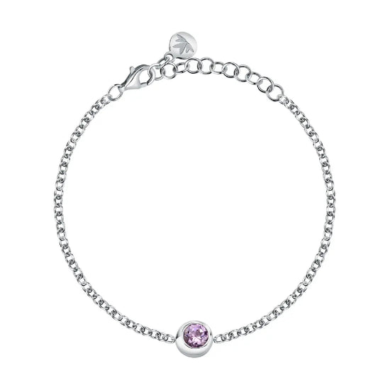 Bracciale Morellato in argento 925 rodiato con ametista MO.AXN15