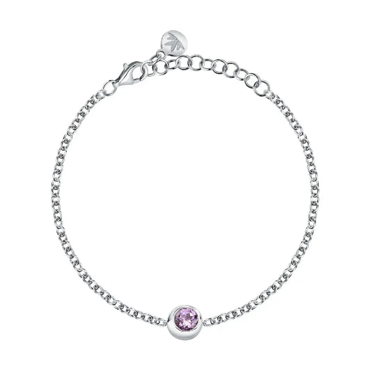 Bracciale Morellato in argento 925 rodiato con ametista MO.AXN15