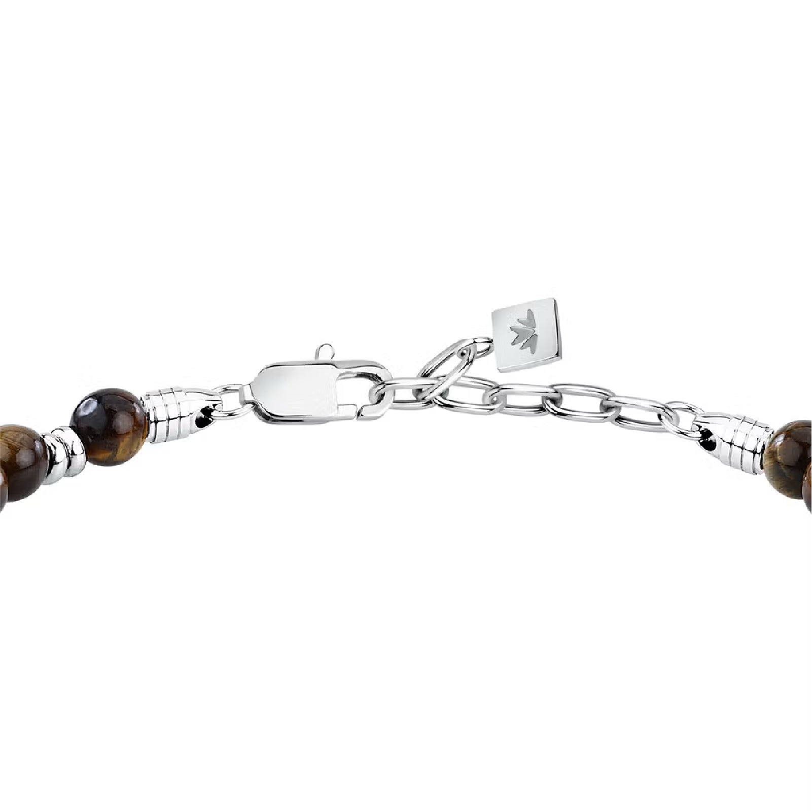 Bracciale uomo Morellato in acciaio con occhio di tigre Regolabile 18,5-21,5 cm