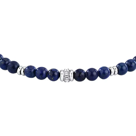 Bracciale da uomo Morellato in acciaio con lapisazzuli Regolabile 18,5-21,5 cm