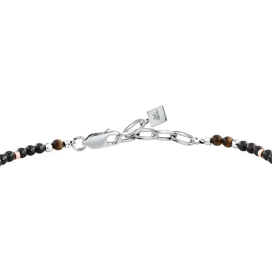 Bracciale catena Morellato Terra pietre marroni e gialle uomo 22 cm