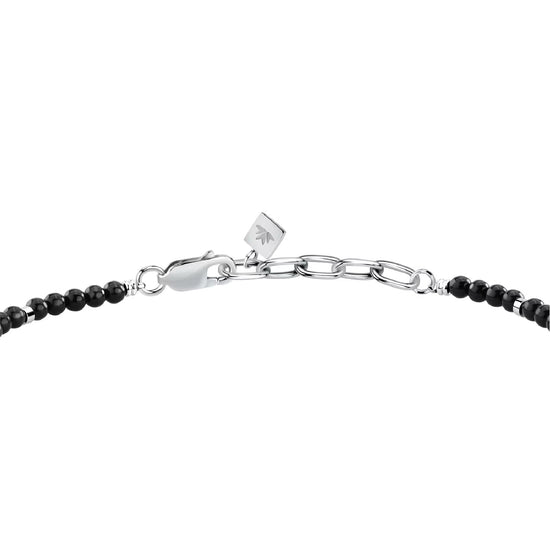 Bracciale catena Morellato Terra pietre nere e cristallo uomo 22 cm