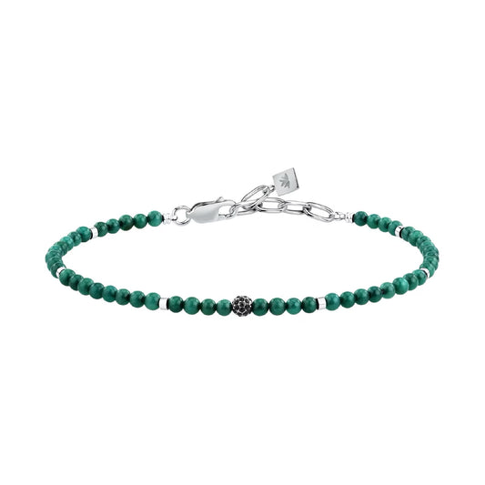 Bracciale catena Morellato Terra pietre verdi e quarzo uomo 22 cm