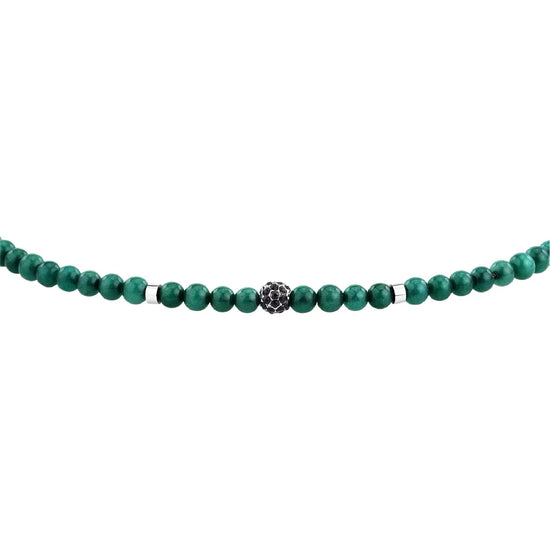 Bracciale catena Morellato Terra pietre verdi e quarzo uomo 22 cm