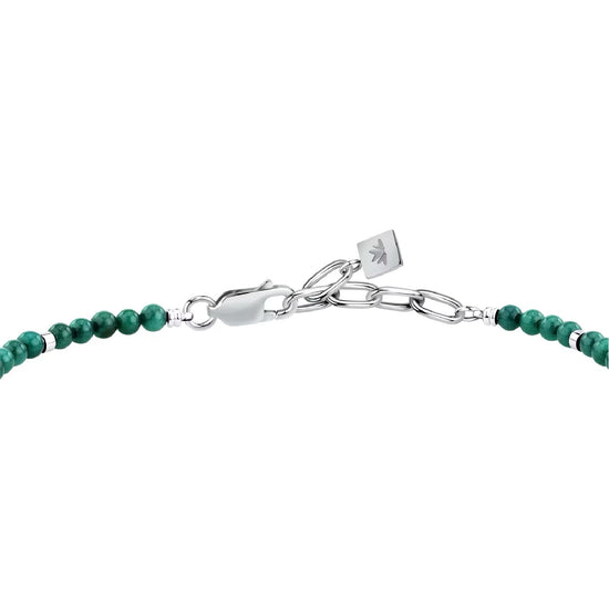 Bracciale catena Morellato Terra pietre verdi e quarzo uomo 22 cm