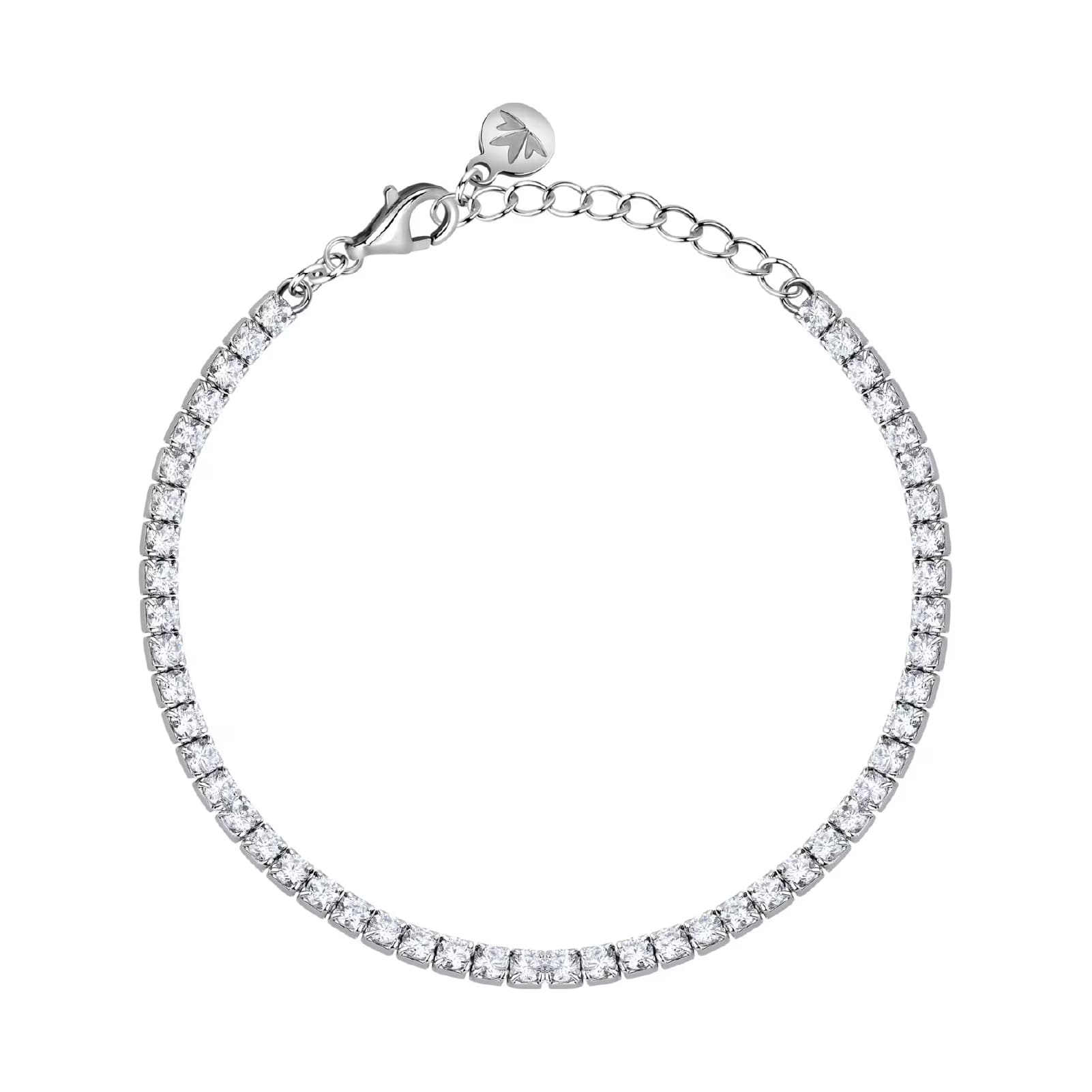 Bracciale tennis Morellato Infinito argento zirconi bianchi 19 cm