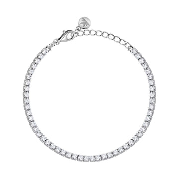 Bracciale tennis Morellato Infinito argento zirconi bianchi 19 cm