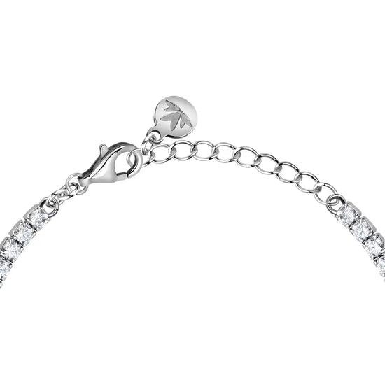Bracciale tennis Morellato Infinito argento zirconi bianchi 19 cm