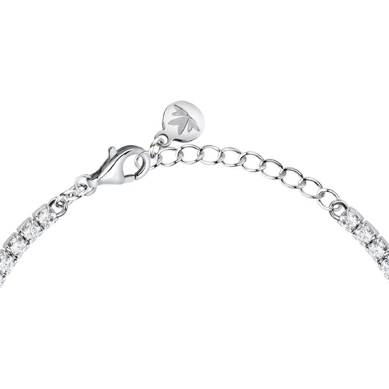 Bracciale tennis Morellato Infinito argento zirconi cuore 19 cm