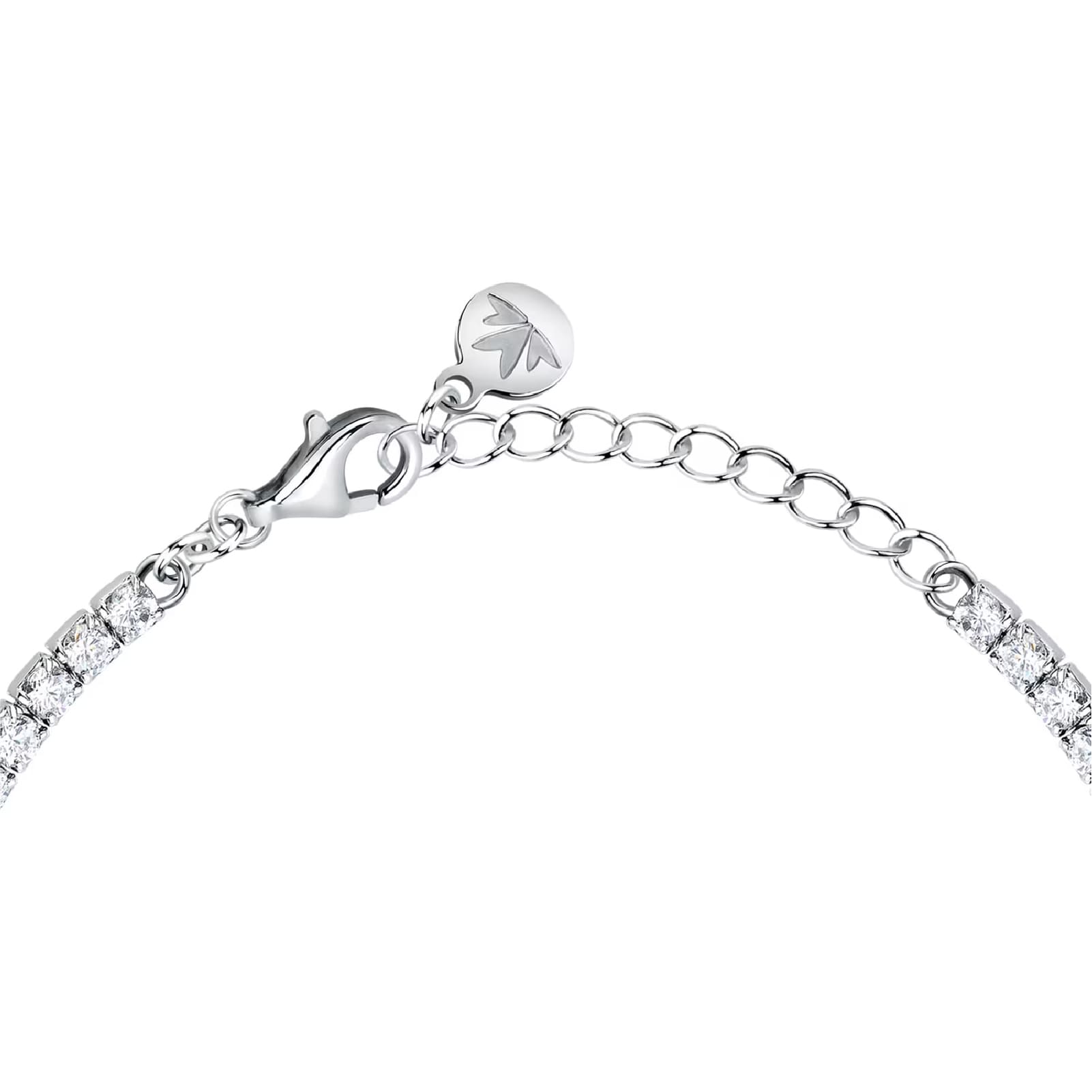 Bracciale tennis Morellato Infinito argento zirconi cuore 19 cm