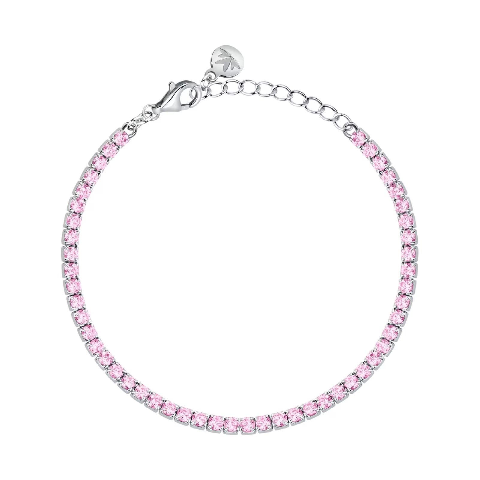 Bracciale tennis Morellato Infinito argento e zirconi rosa 19 cm