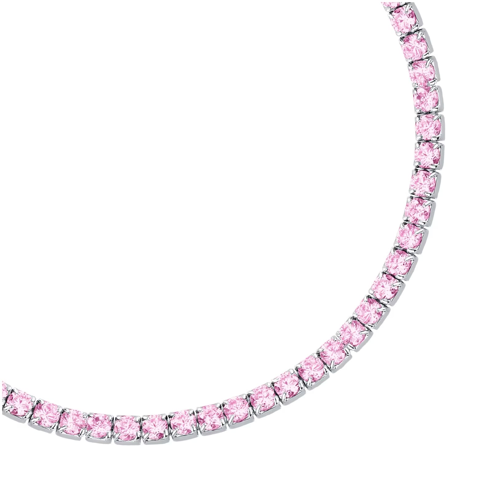 Bracciale tennis Morellato Infinito argento e zirconi rosa 19 cm