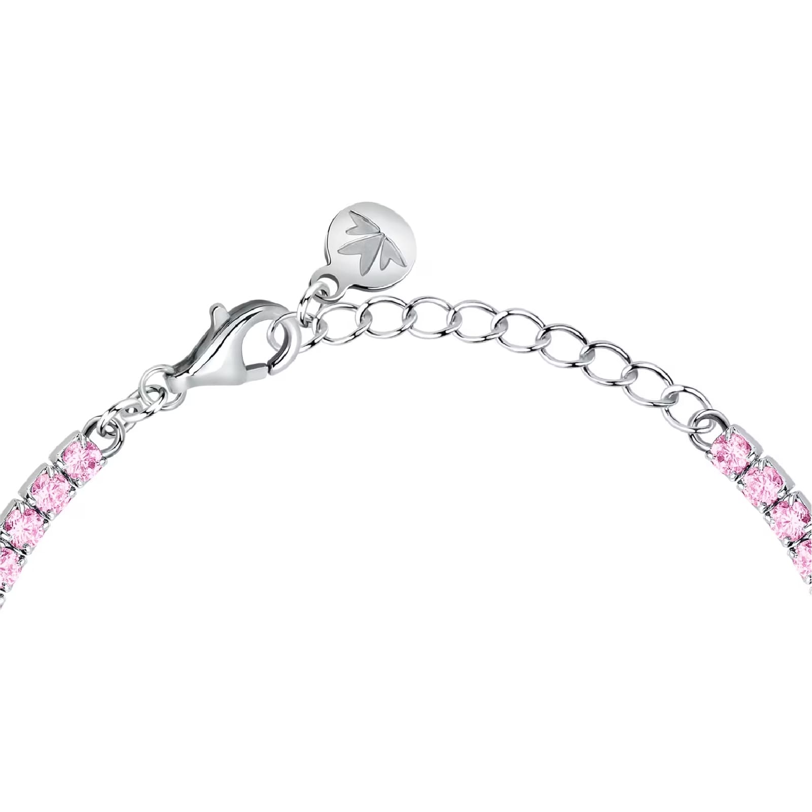 Bracciale tennis Morellato Infinito argento e zirconi rosa 19 cm