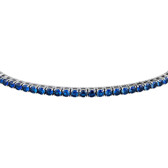 Bracciale tennis Morellato Club acciaio zirconi blu uomo 22 uomo