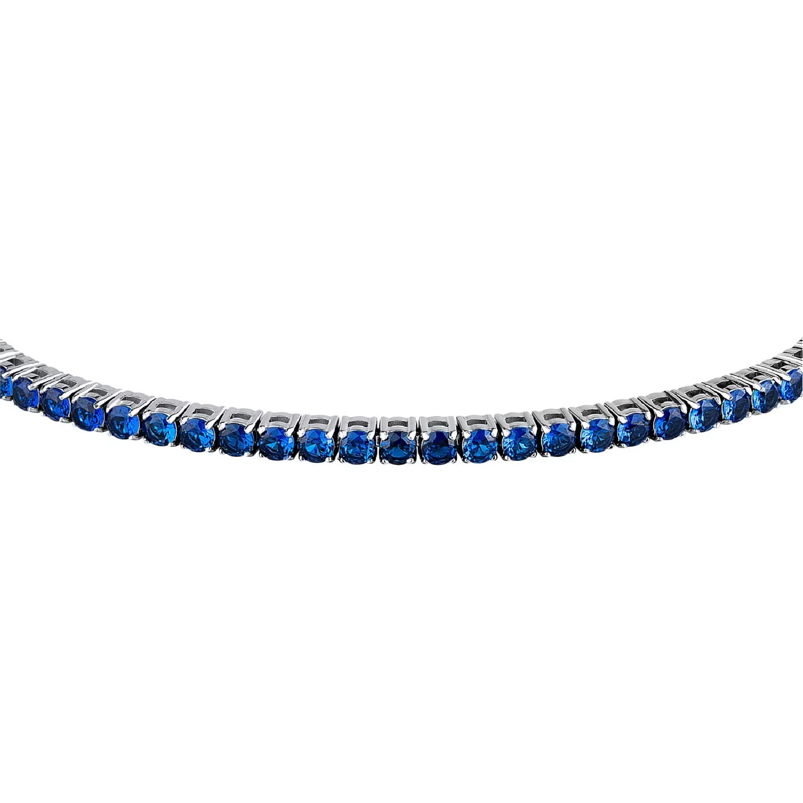 Bracciale tennis Morellato Club acciaio zirconi blu uomo 22 uomo