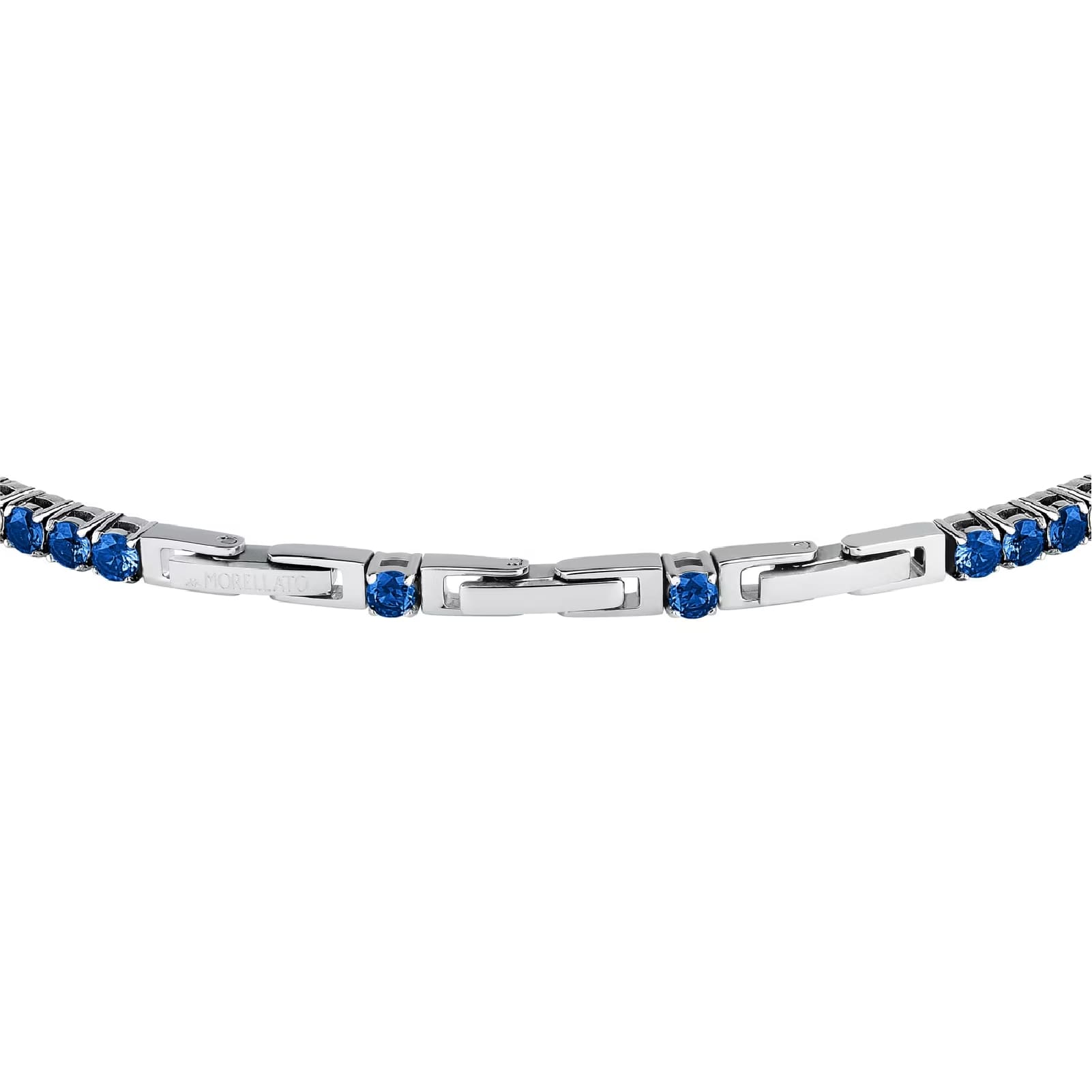 Bracciale tennis Morellato Club acciaio zirconi blu uomo 22 uomo