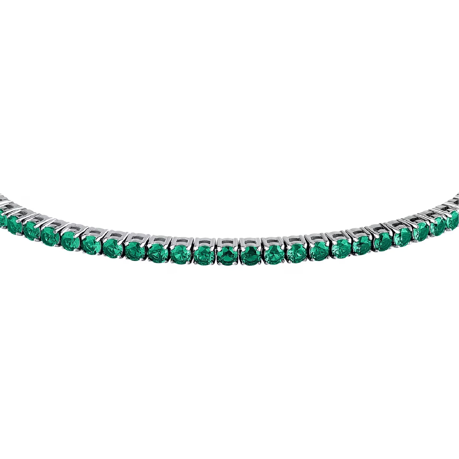 Bracciale tennis Morellato Club acciaio zirconi verde uomo 22 uomo