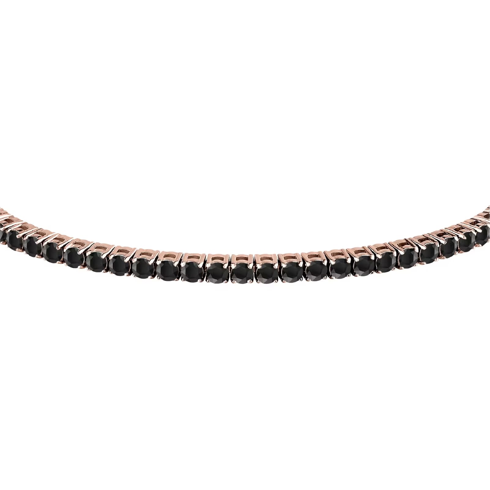 Bracciale tennis Morellato Club acciaio pvd rosa zirconi nero 22 uomo