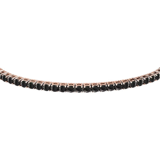 Bracciale tennis Morellato Club acciaio pvd rosa zirconi nero 22 uomo