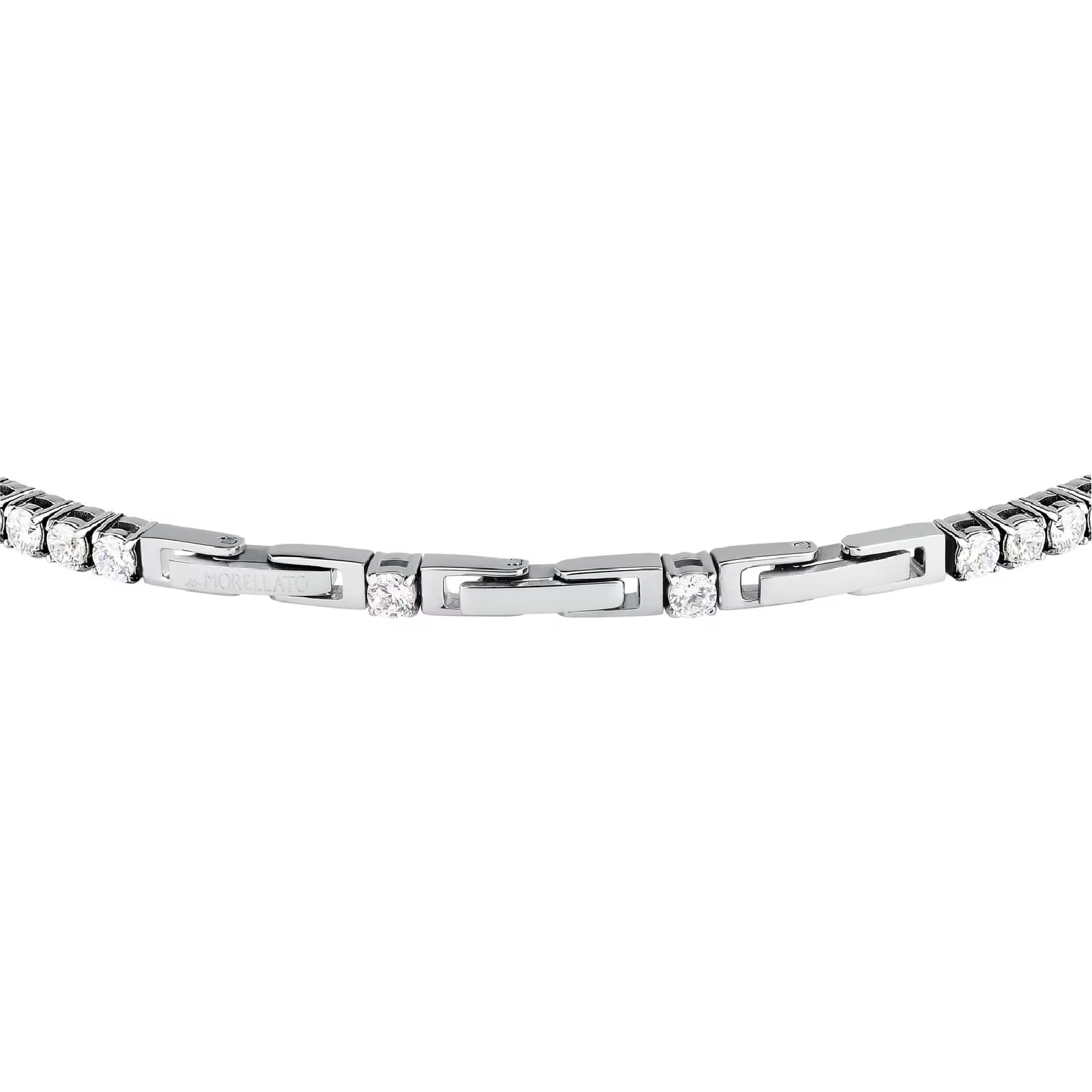 Bracciale tennis Morellato Club acciaio zirconi bianco uomo 22 uomo
