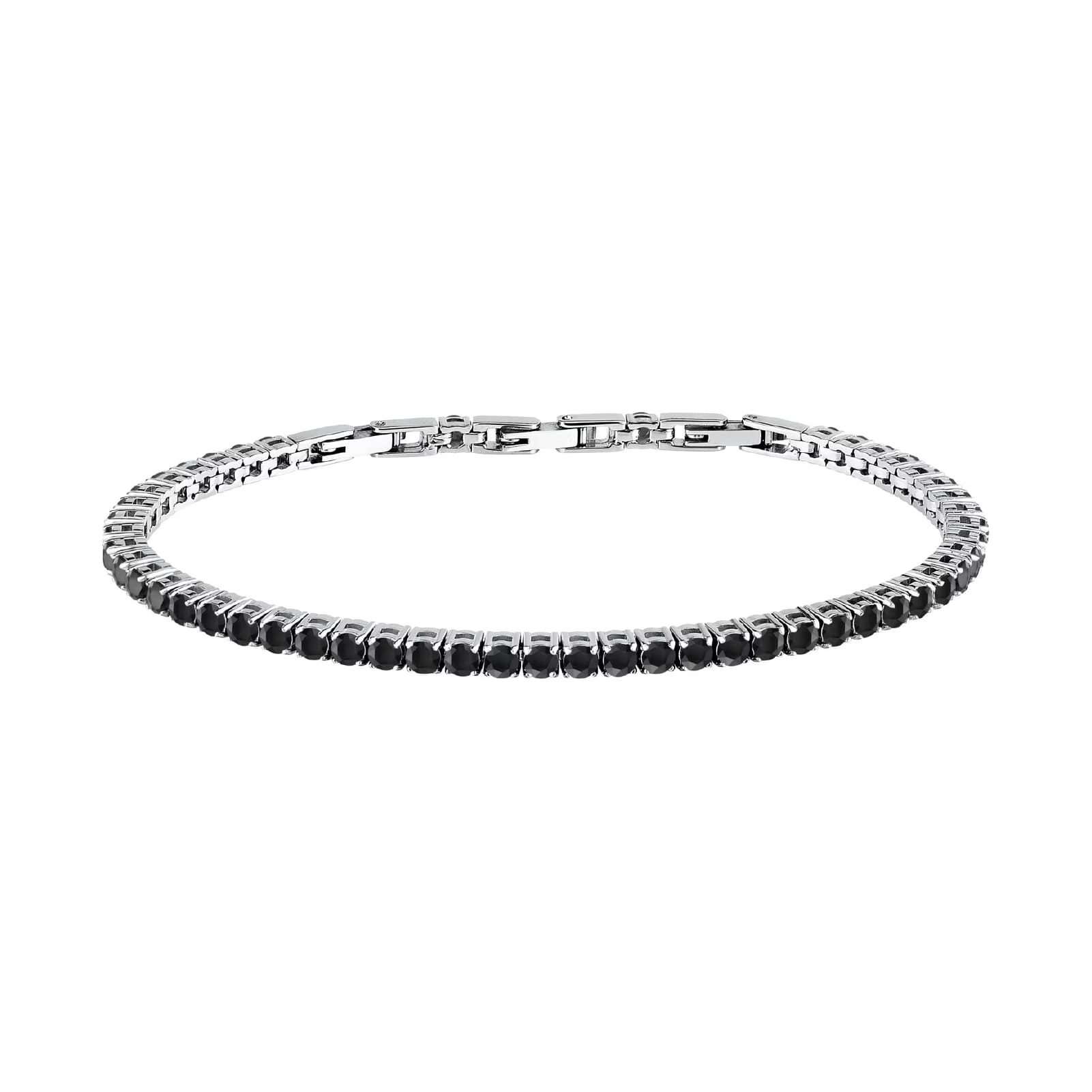 Bracciale tennis Morellato Club acciaio zirconi nero uomo 22 uomo