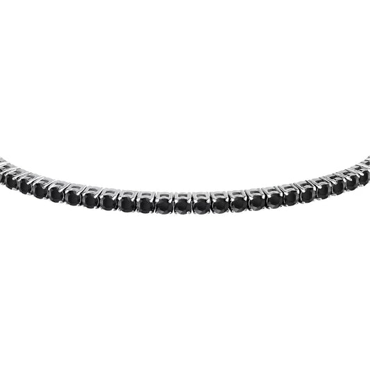 Bracciale tennis Morellato Club acciaio zirconi nero uomo 22 uomo