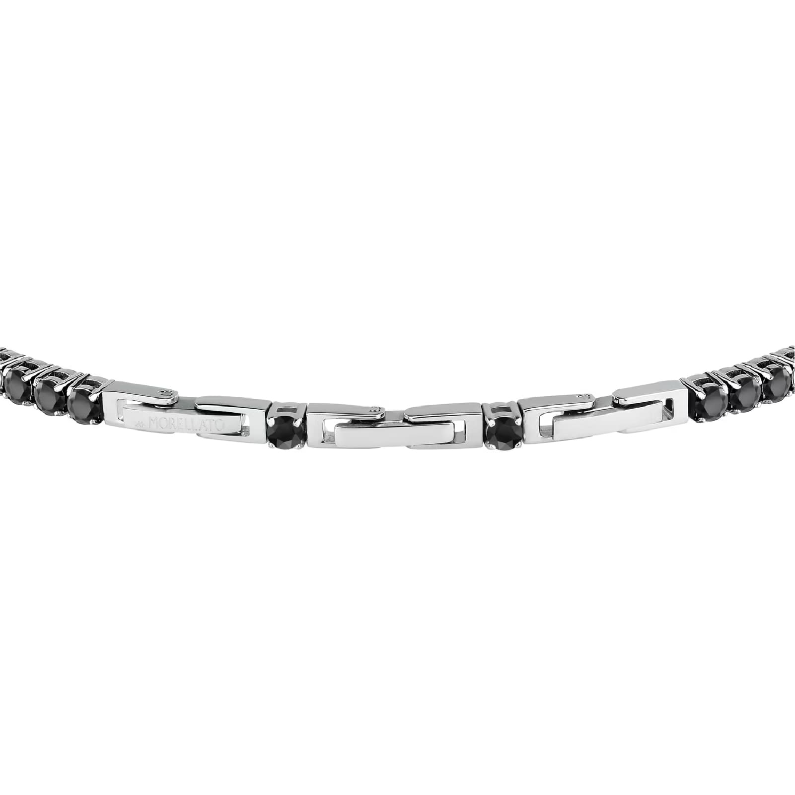 Bracciale tennis Morellato Club acciaio zirconi nero uomo 22 uomo