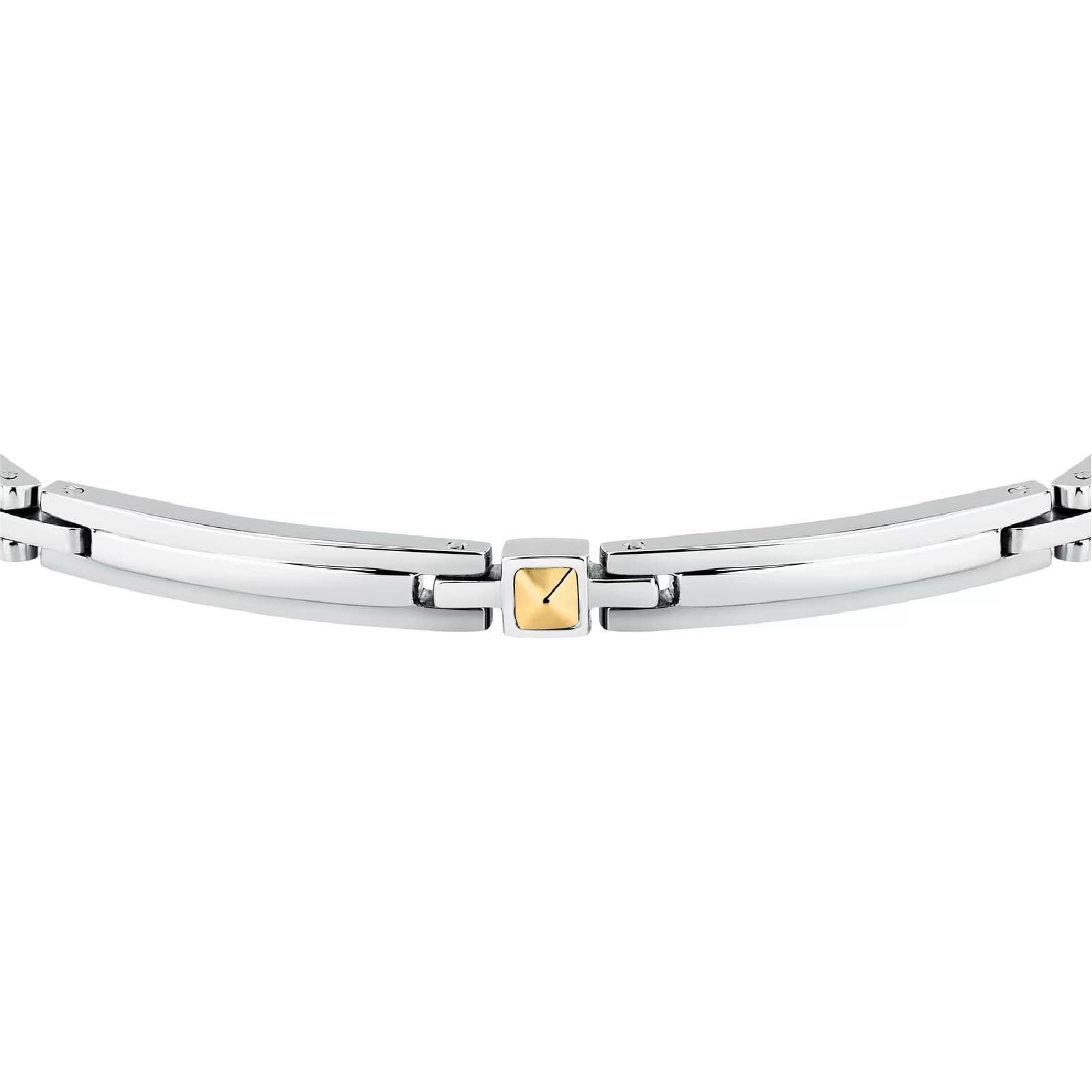 Bracciale da uomo Morellato in acciaio e oro 18kt al centro