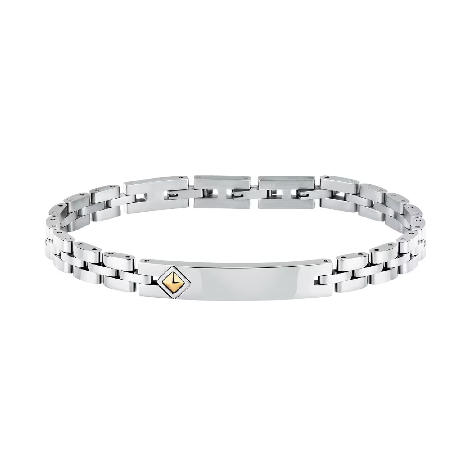 Bracciale Morellato in acciaio ed elementi oro 18kt al centro Regolabile 18-21 cm