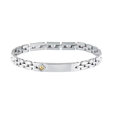 Bracciale Morellato in acciaio ed elementi oro 18kt al centro Regolabile 18-21 cm