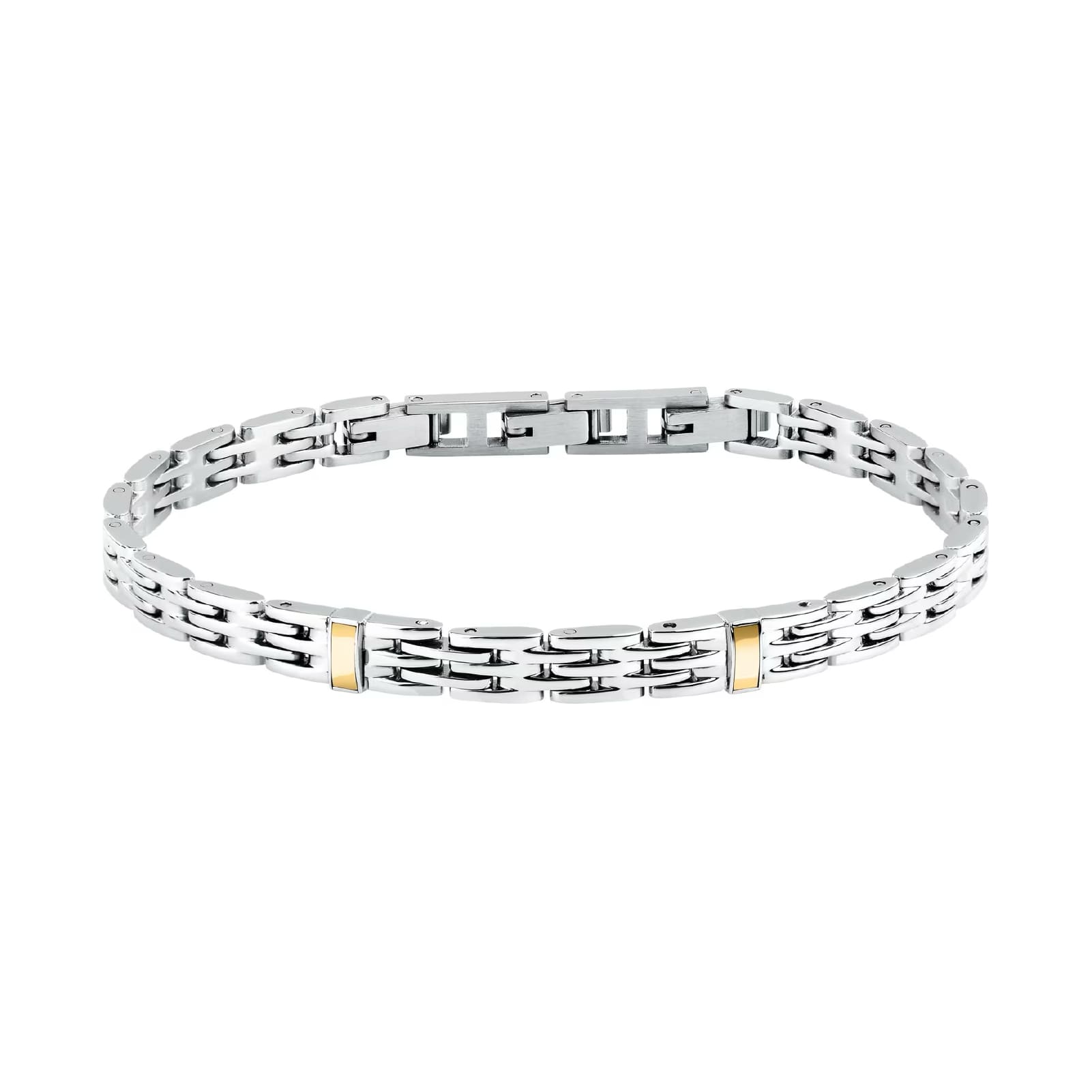 Bracciale catena Morellato in acciaio silver e oro da uomo 18 cm