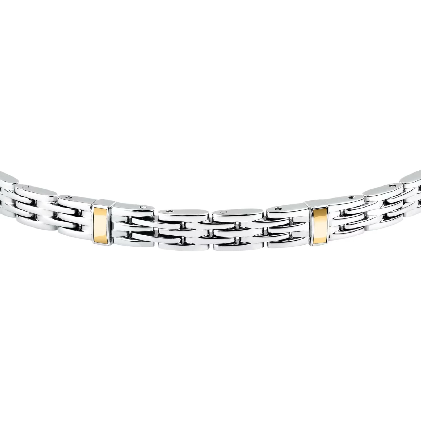 Bracciale catena Morellato in acciaio silver e oro da uomo 18 cm