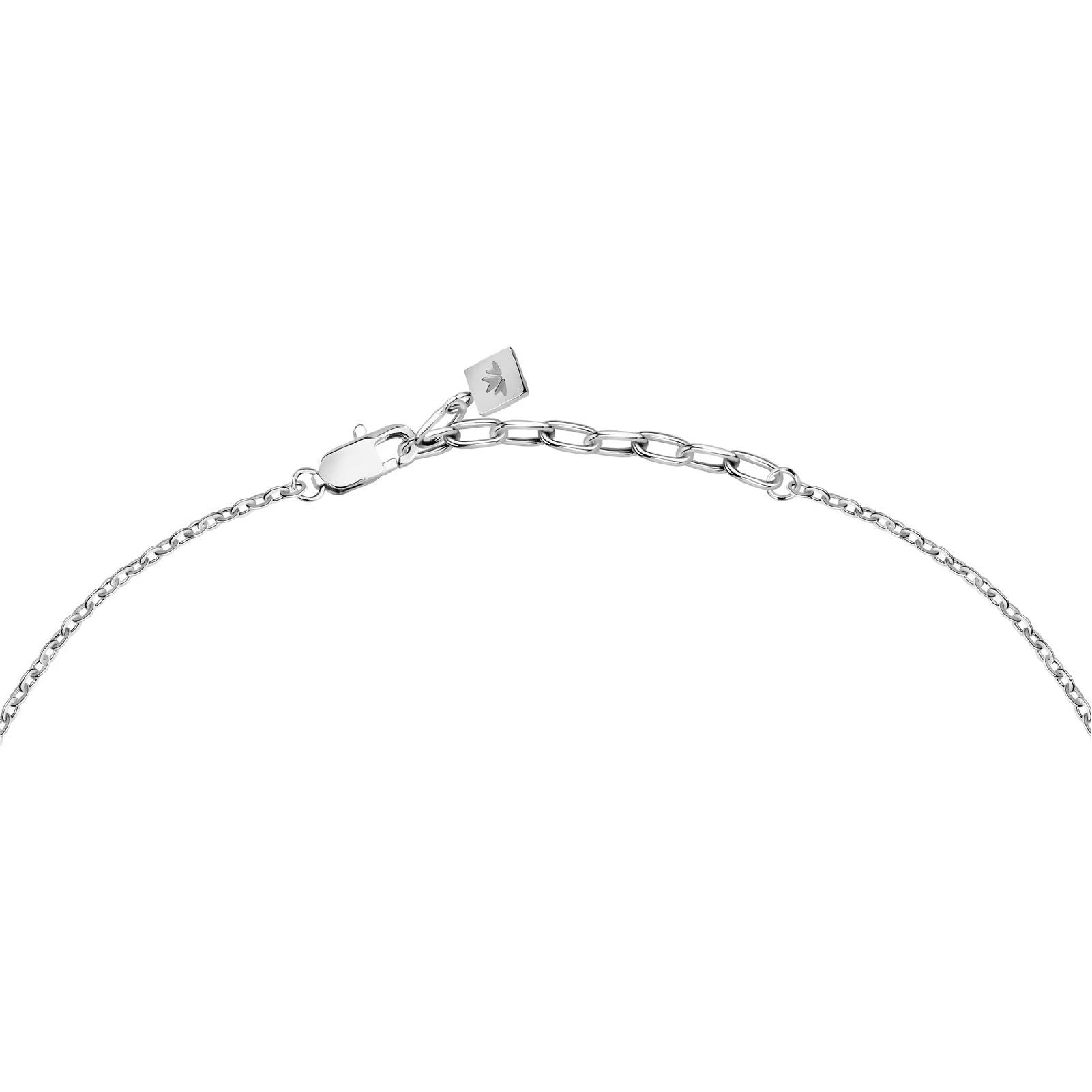 Collana da uomo Morellato Versilia ancora con cristalli neri MISURA UNICA