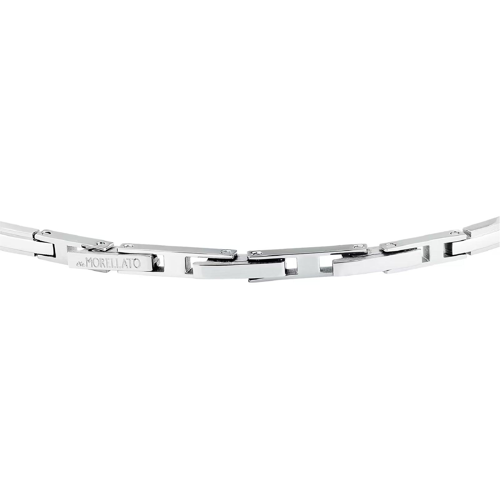 Bracciale semirigido uomo Morellato Versilia ancora cristalli neri Diametro 6,5 cm